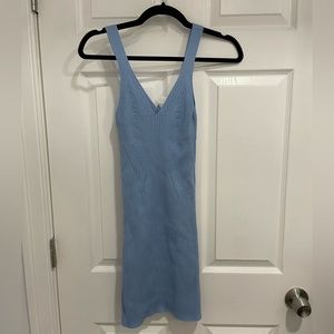 H&M small light blue rib-knit dress
